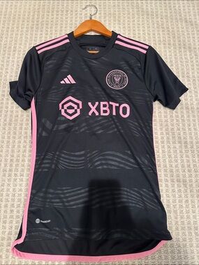 adidas Black and Pink Inter Miami men home Soccer Jersey